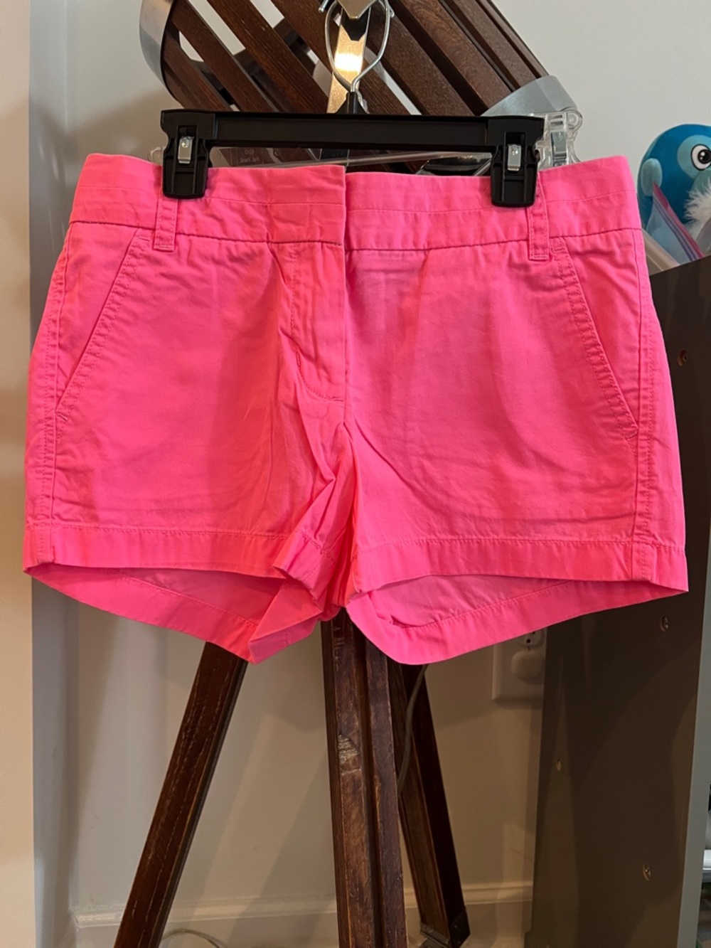 J. Crew Hot Pink High-Waist Cotton Shorts